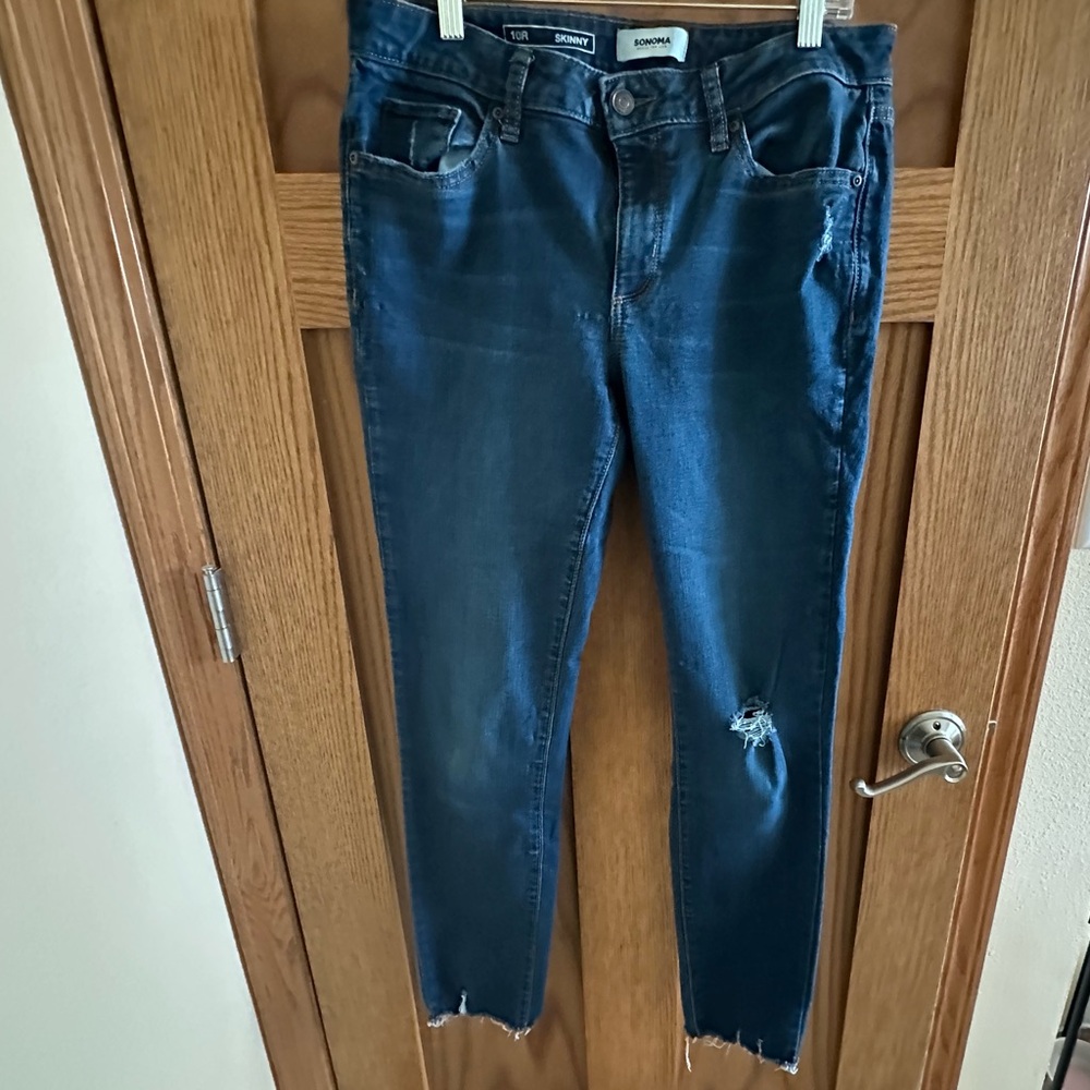 Sonoma Skinny Distressed  Blue Women's Jeans